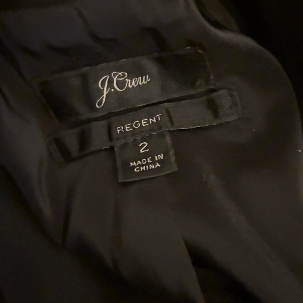 J. Crew Regent Blazer Four Season Stretch Size 2 Black